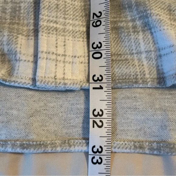 Express Men’s XXL Tall Flannel Gray Plaid Button Long Sleeve Casual Shirt - Picture 8 of 8